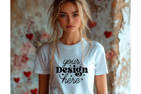 Bella Canvas 3001 Valentine Mockup 105 for Graphics and Product Mockups