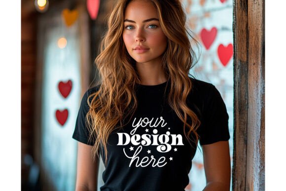 Bella Canvas 3001 Valentine Mockup 22 for Graphics and Product Mockups