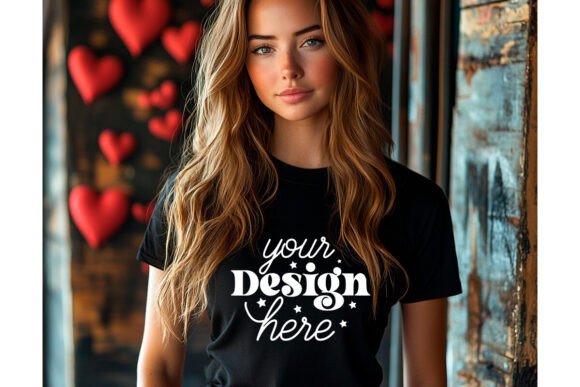 Bella Canvas 3001 Valentine Mockup 51 for Graphics and Product Mockups