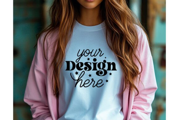 Bella Canvas 3001 White Shirt Mockup 11 for Product Mockups and Graphics