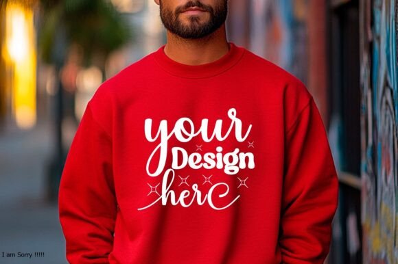 Gildan 18000 Christmas Men Mockup 124 - A Graphic Design Asset for Product Mockups
