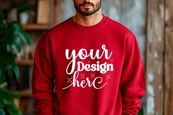 Gildan 18000 Christmas Men Mockup 126 for Product Mockups and Graphics