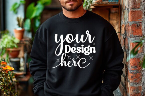Gildan 18000 Christmas Men Mockup 31 for Product Mockups and Graphics