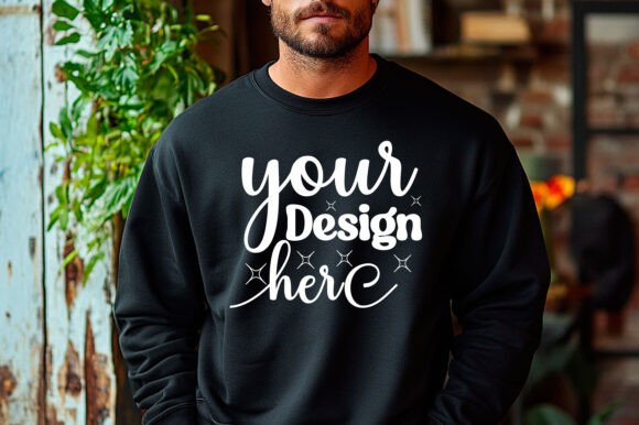 Gildan 18000 Christmas Men Mockup 34 - Product Mockups for Graphics