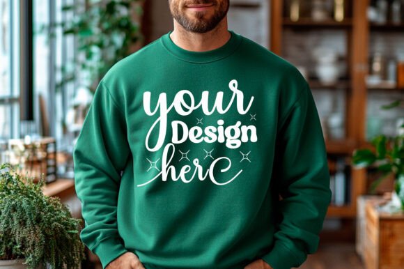 Gildan 18000 Christmas Men Mockup 80 - Product Mockups for Graphics