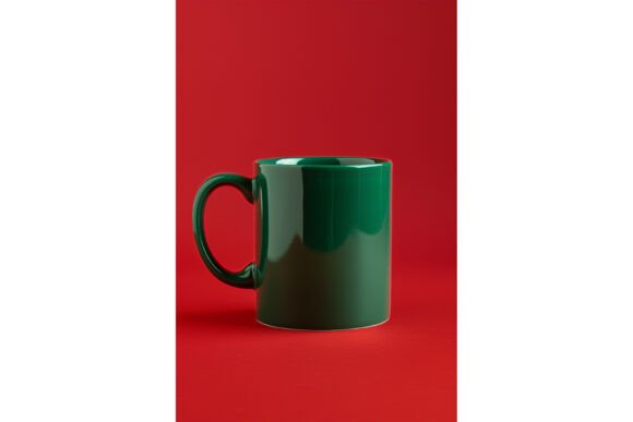 Green Mug Mockup for Product Mockups and Graphics