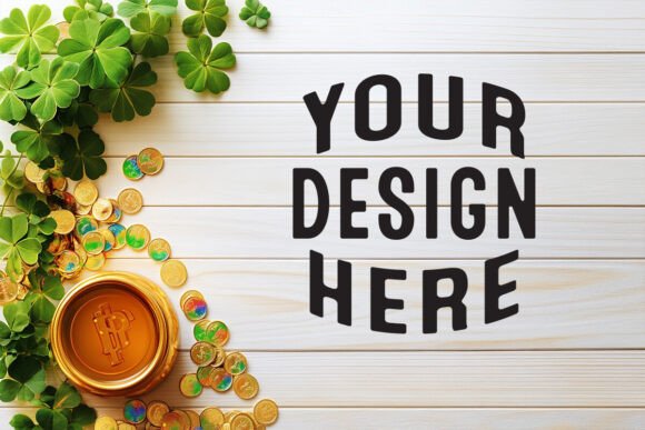 St. Patrick’s Day Background Mockup for Graphics and Product Mockups