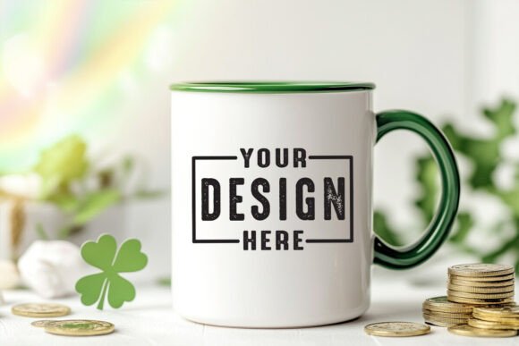 St. Patrick’s Day Coffee Mug Mockup for Product Mockups and Graphics